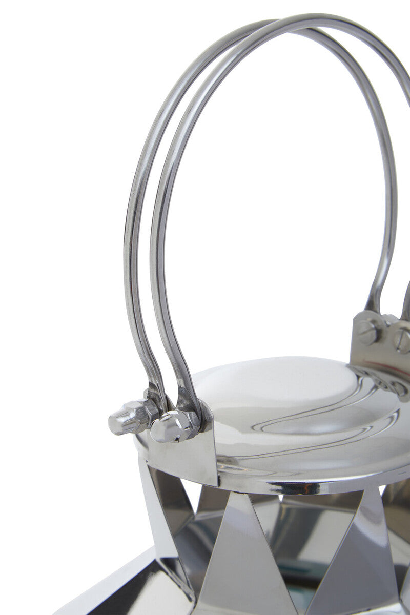Large Silver Steel Lantern | Herber