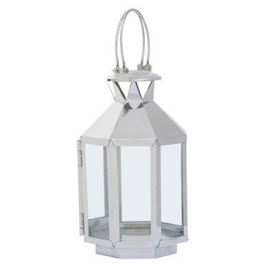 Small Silver Steel Lantern | Herber