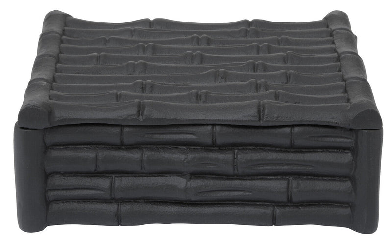 Small Black Finish Bamboo Effect Trinket Box | Hiba