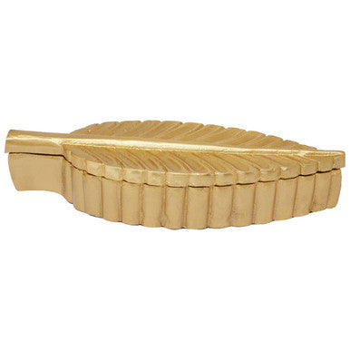 Gold Finish Plume Box | Prato