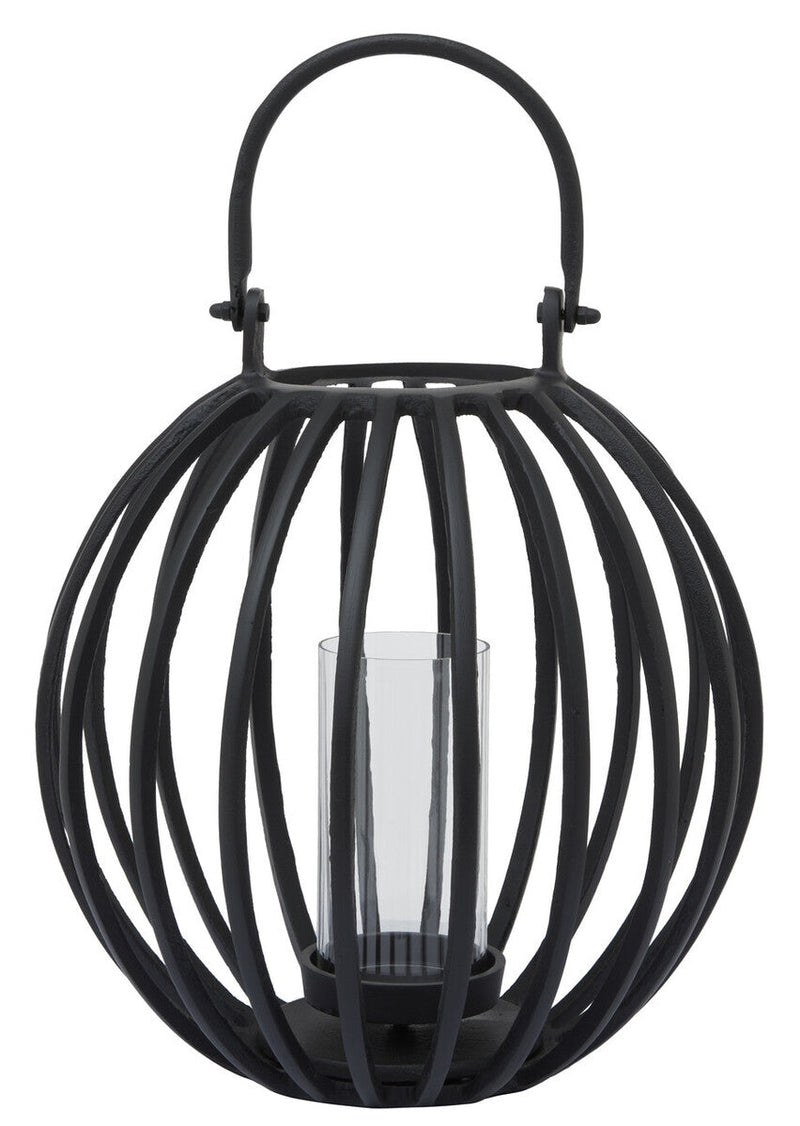 Large Matte Black Finish Lantern | Aura