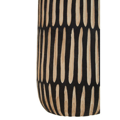 Large Natural and Black Wooden Vase | Arlo