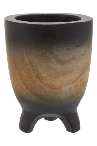 Small Wooden Black Ombre Planter | Arlo