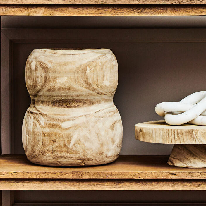 Natural Wooden Vase | Arlo