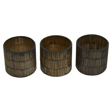 Set of 3 Mosaic Glass Tealight Holders | Gaia