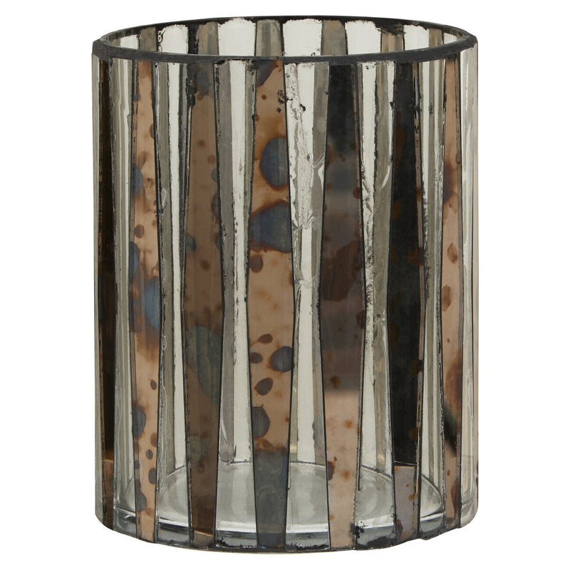 Smoked Antique Finish Small Candle Holder | Gaia
