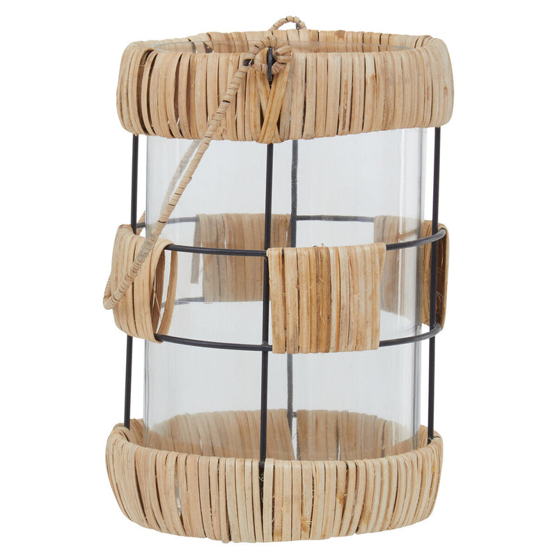 Natural and Black Large Lantern | Kuta