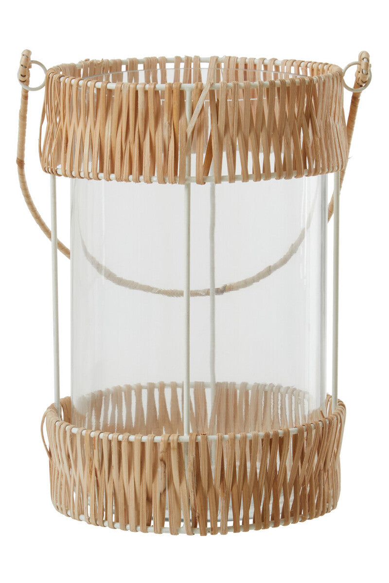 Natural and White Large Lantern | Kuta