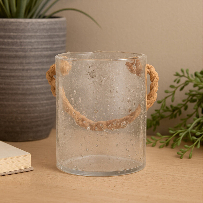 Natural Rope Medium Lantern | Kuta