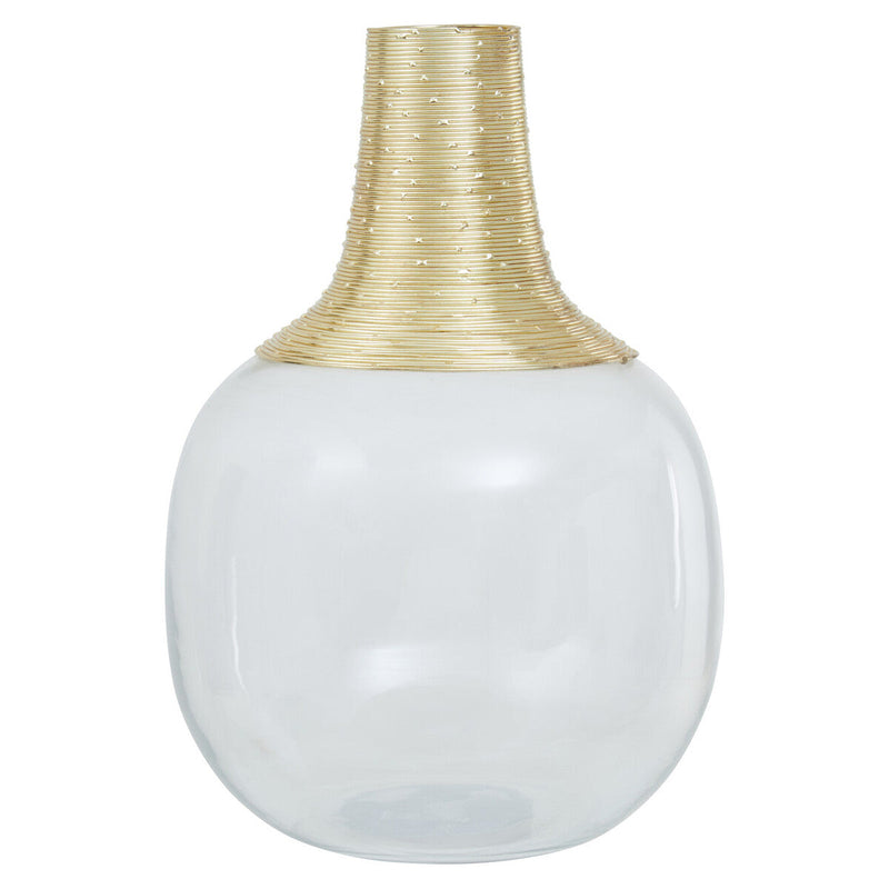 Glass and Gold Large Vase | Glynn