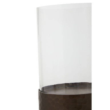 Small Floor Standing Candle Holder In Antique Gold | Akola