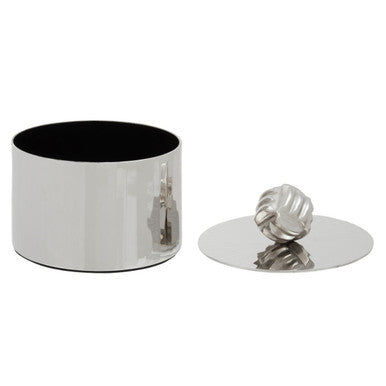 Small Vertical Textured Silver Metal Trinket Box | Amreli