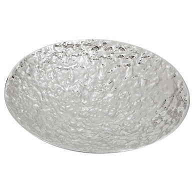 Akola Silver Textured Decorative Bowl | Horn