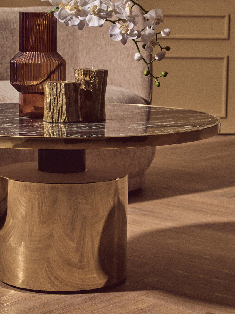 Set Of Two Gold Tealight Holders | Akola