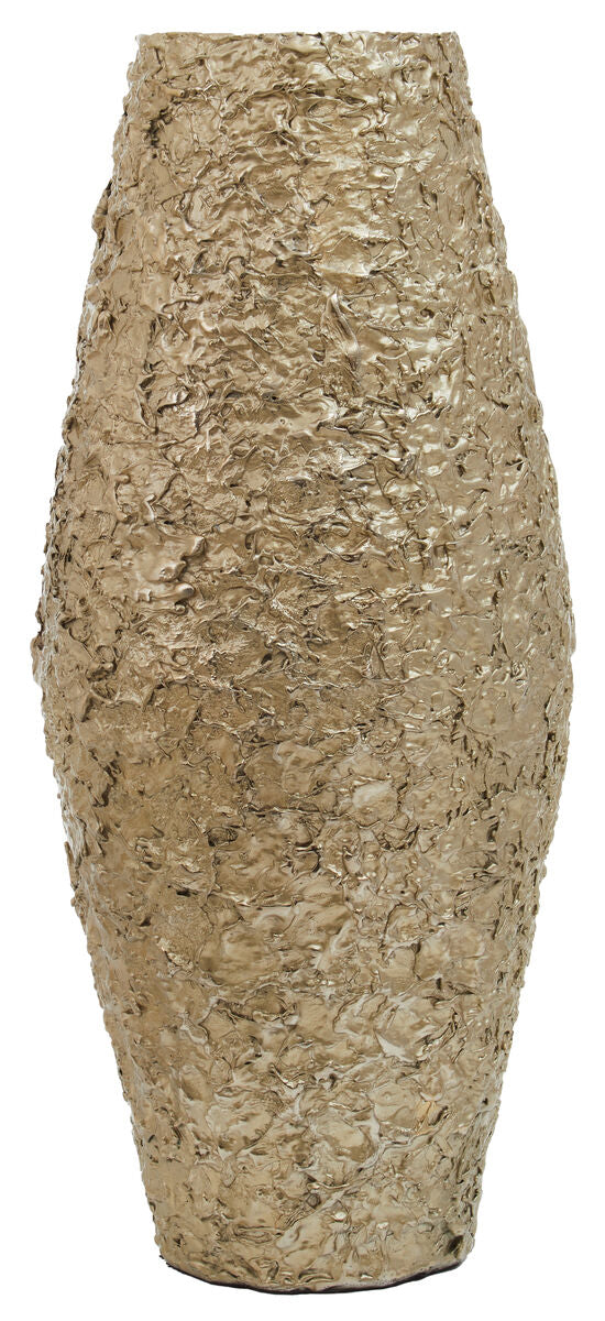 Large Gold Textured Metal Vase | Akola