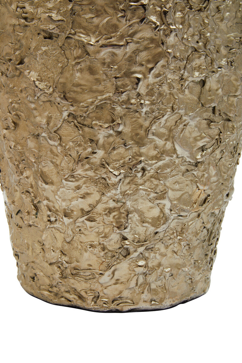 Large Gold Textured Metal Vase | Akola