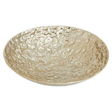 Gold Textured Round Metal Bowl | Akola