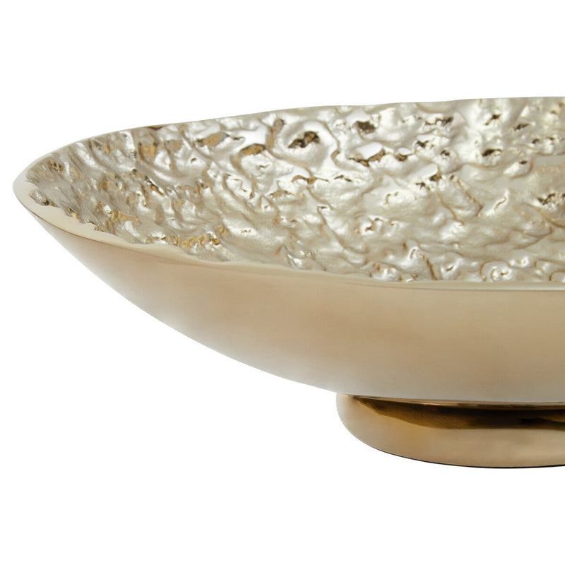 Gold Textured Round Metal Bowl | Akola
