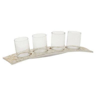 Antique Gold and Glass Tealight Holder | Akola