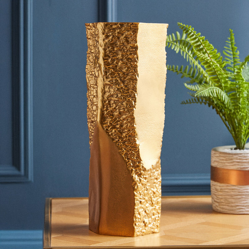 Small Gold Textured Vase | Dante