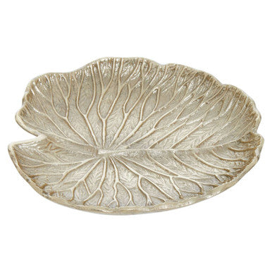 Small Gold Finish Lotus Leaf Plate | Salma