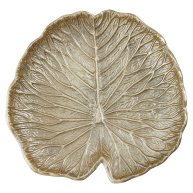 Small Gold Finish Lotus Leaf Plate | Salma
