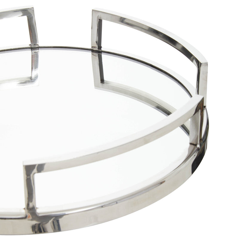 Silver Finish Mirrored Tray | Cruzar
