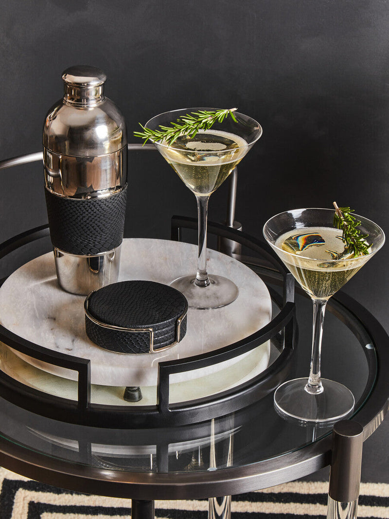 Matte Black Mirrored Tray | Cruzar