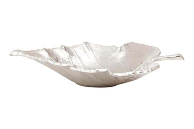 Silver Finish Leaf Dish | Prato
