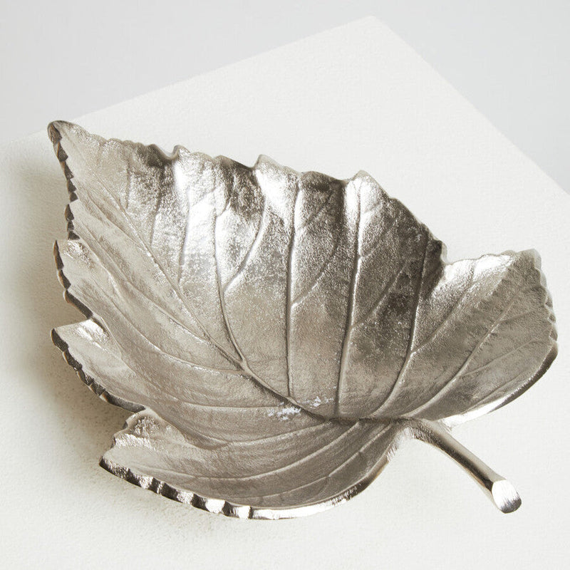 Silver Finish Leaf Dish | Prato