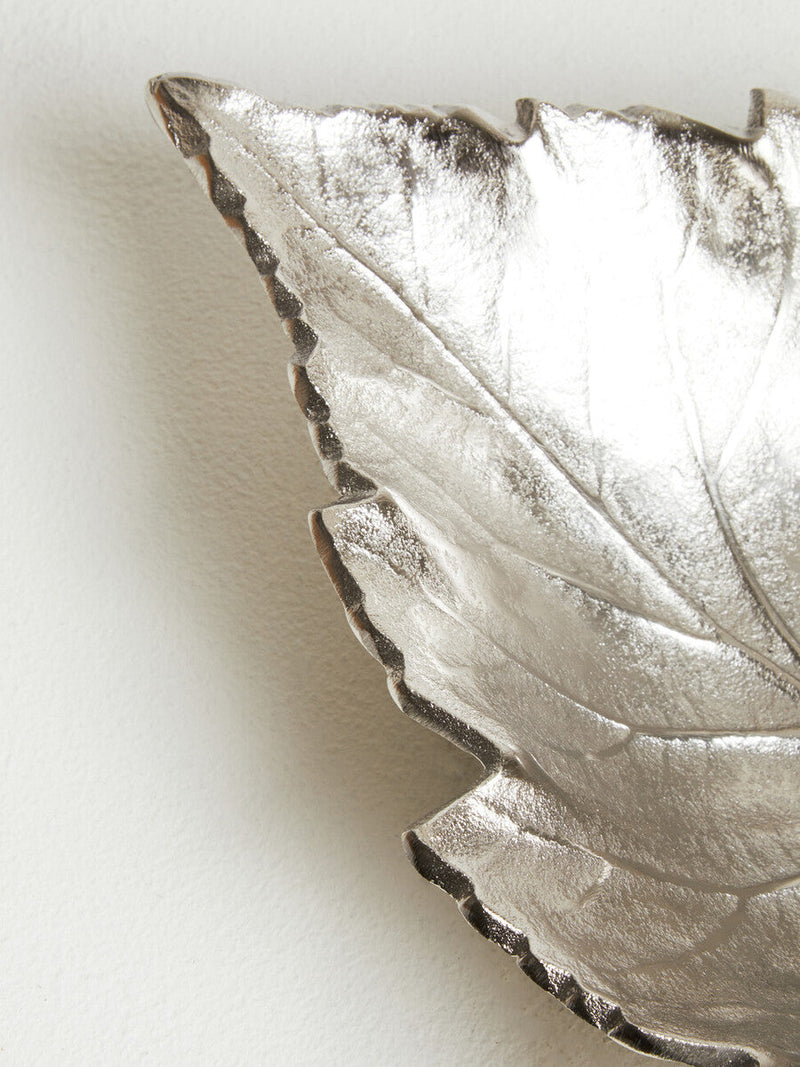 Silver Finish Leaf Dish | Prato