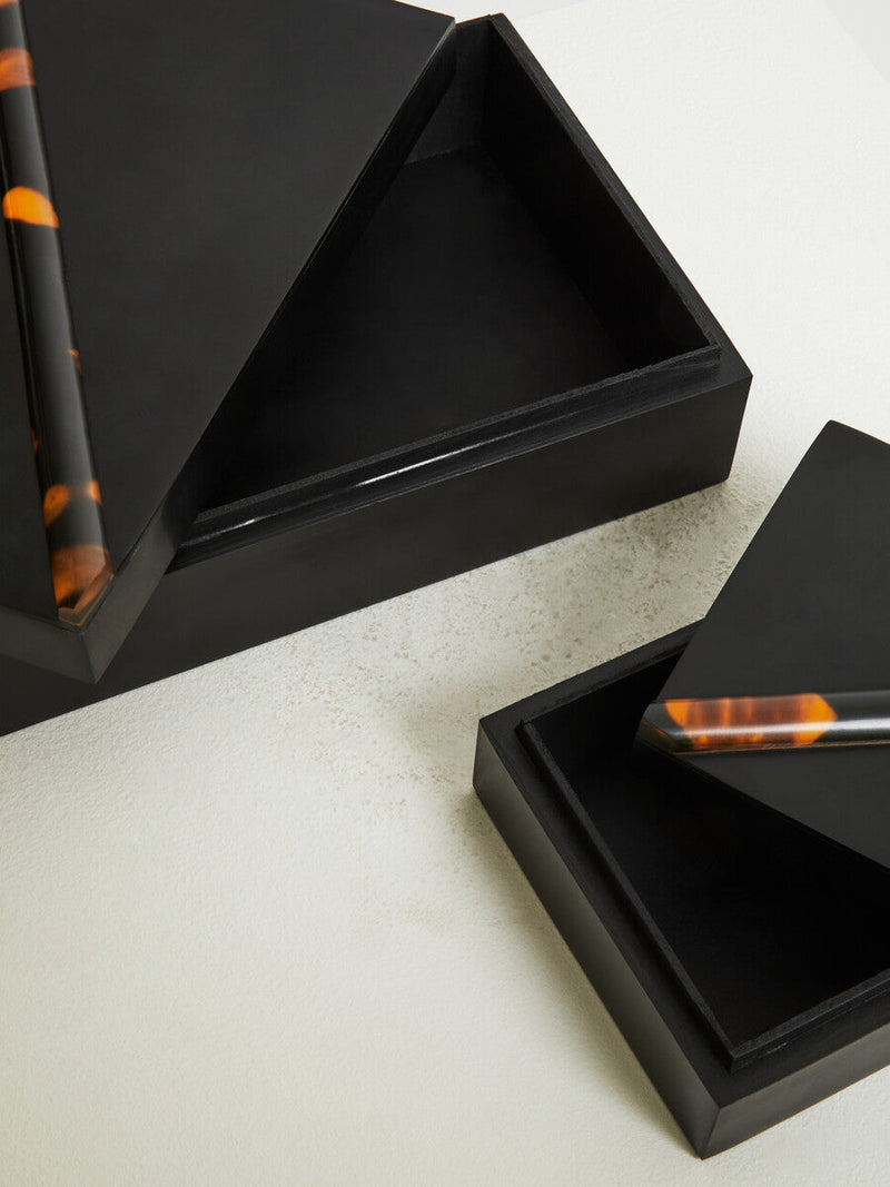 Set of Two Tortoise Shell Trinket Boxes | Roma