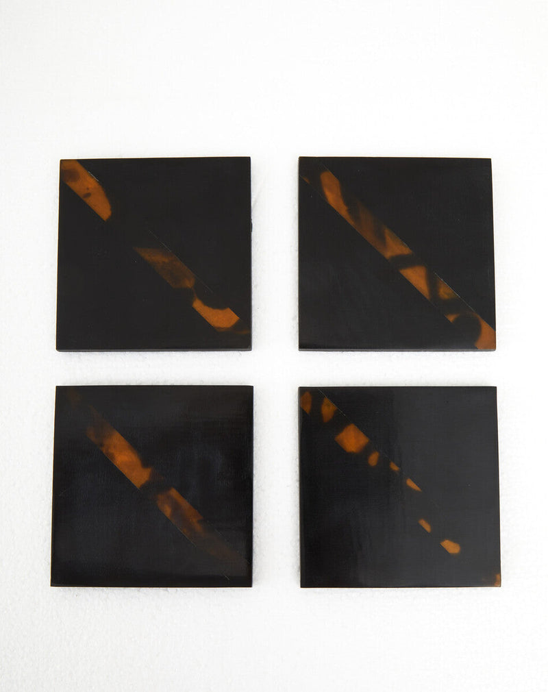 Set of Four Tortoise Shell Coasters | Roma