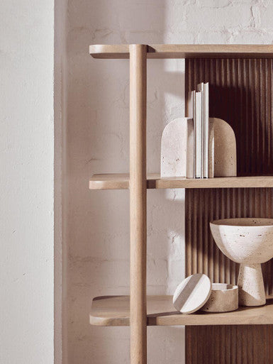 Travertine Pedestal Bowl | Tibor