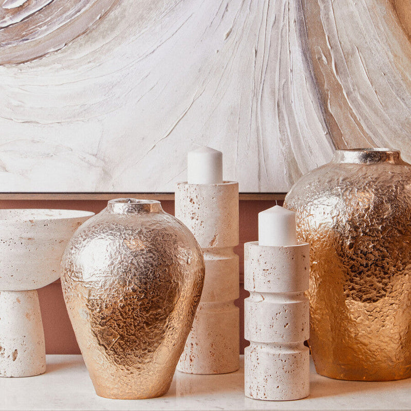 Travertine Small Candle Holder | Tibor