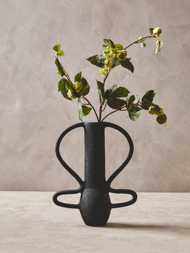 Large Textured Black Vase | Deriva