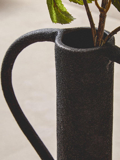 Large Textured Black Vase | Deriva