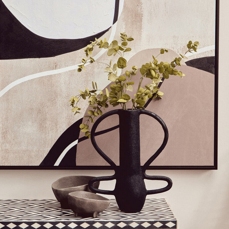 Large Textured Black Vase | Deriva