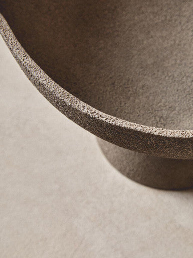 Small Textured Grey Pedestal Bowl | Deriva