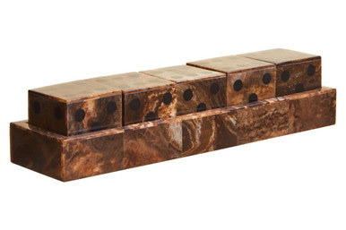Brown and Black Finish Five Dice Set | Churchill Games