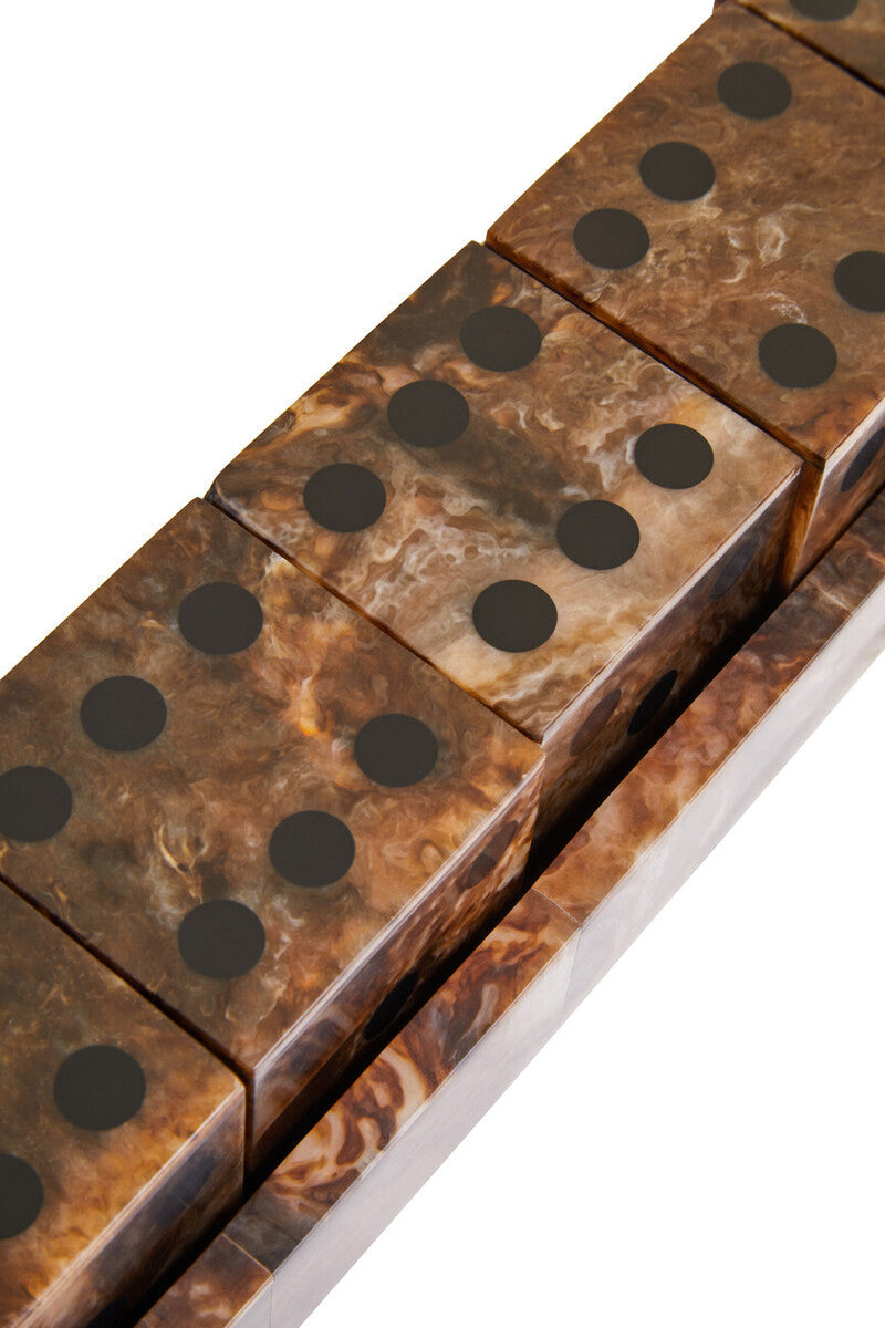 Brown and Black Finish Five Dice Set | Churchill Games
