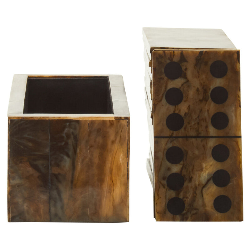 Brown and Black Finish Domino Set | Churchill Games