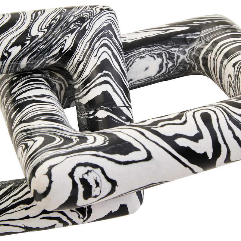 Black and White Marble Two Link Chain | Helsa