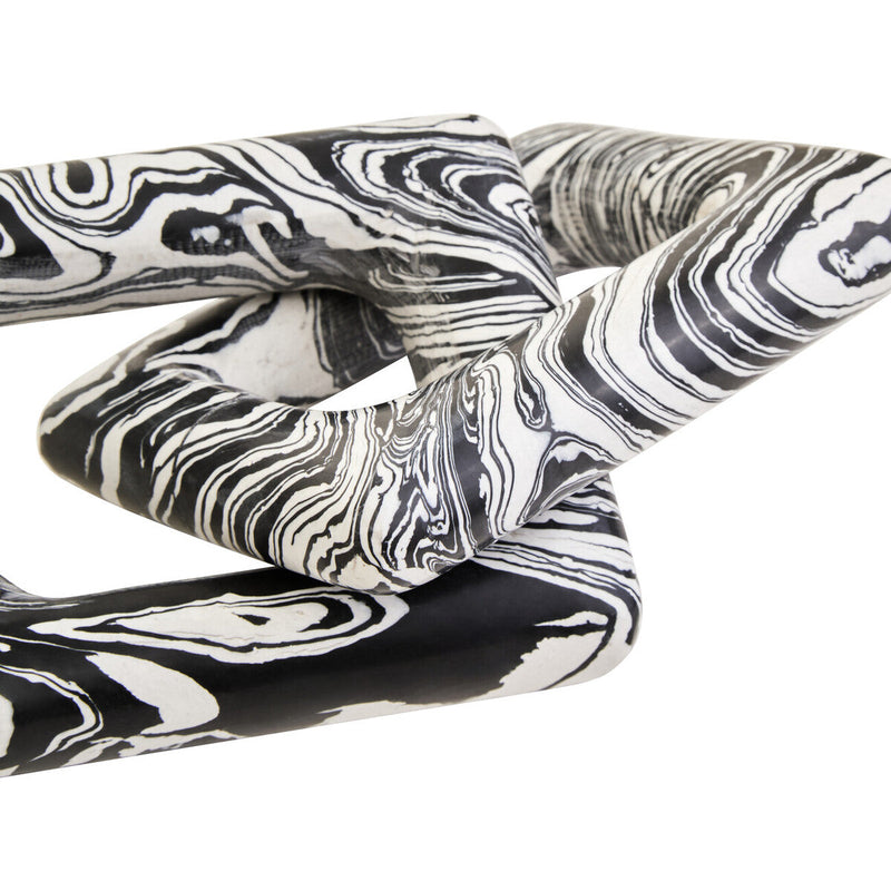Black and White Marble Two Link Chain | Helsa