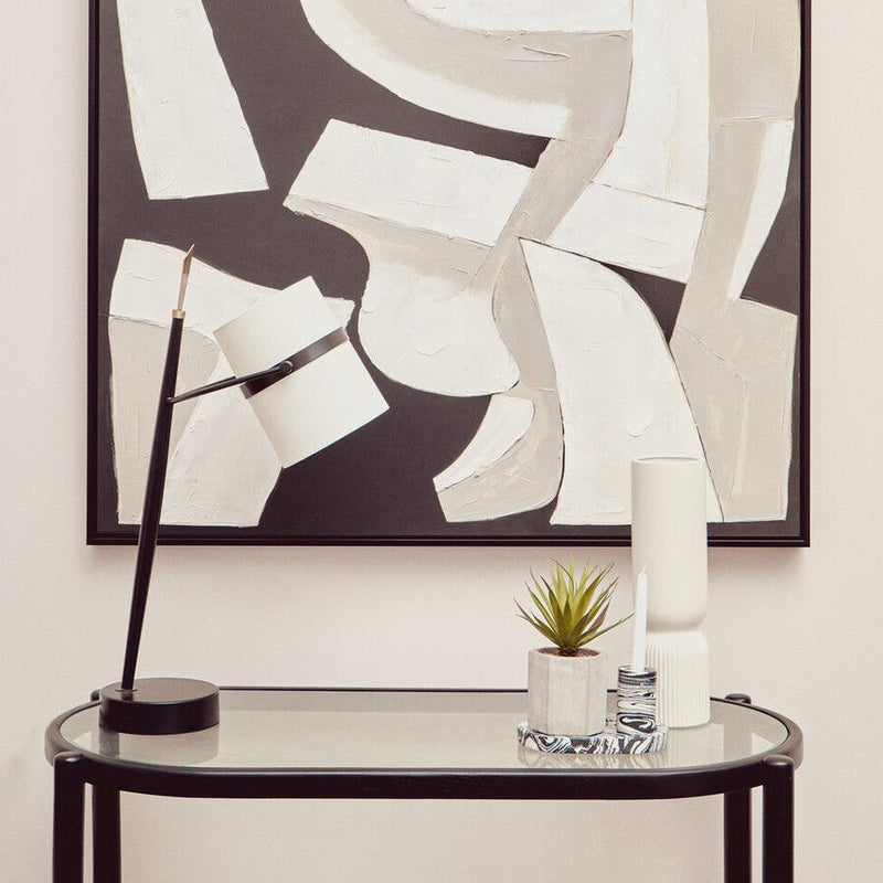 Black and White Oval Marble Tray | Helsa