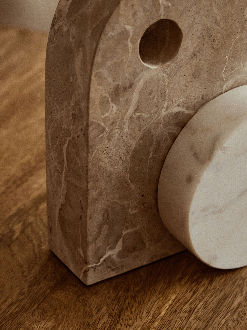 Chocolate and White Marble Sculpture | Santino