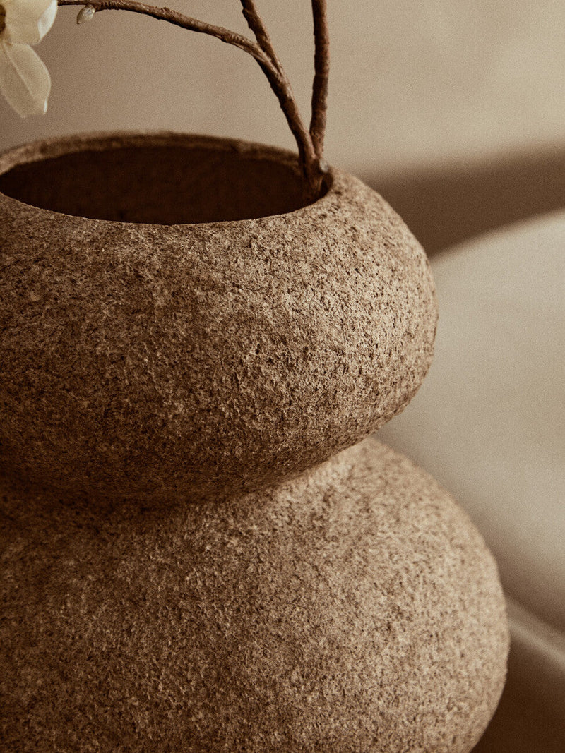 Cotton Mache and Coco Shell Bubble Vase | Sanai