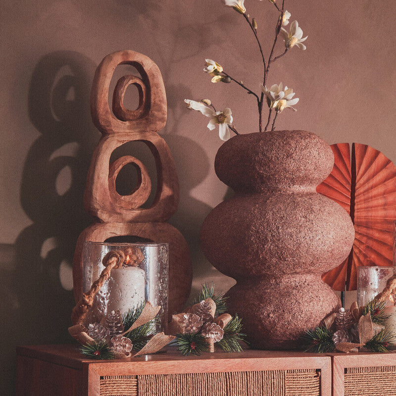 Cotton Mache and Coco Shell Bubble Vase | Sanai