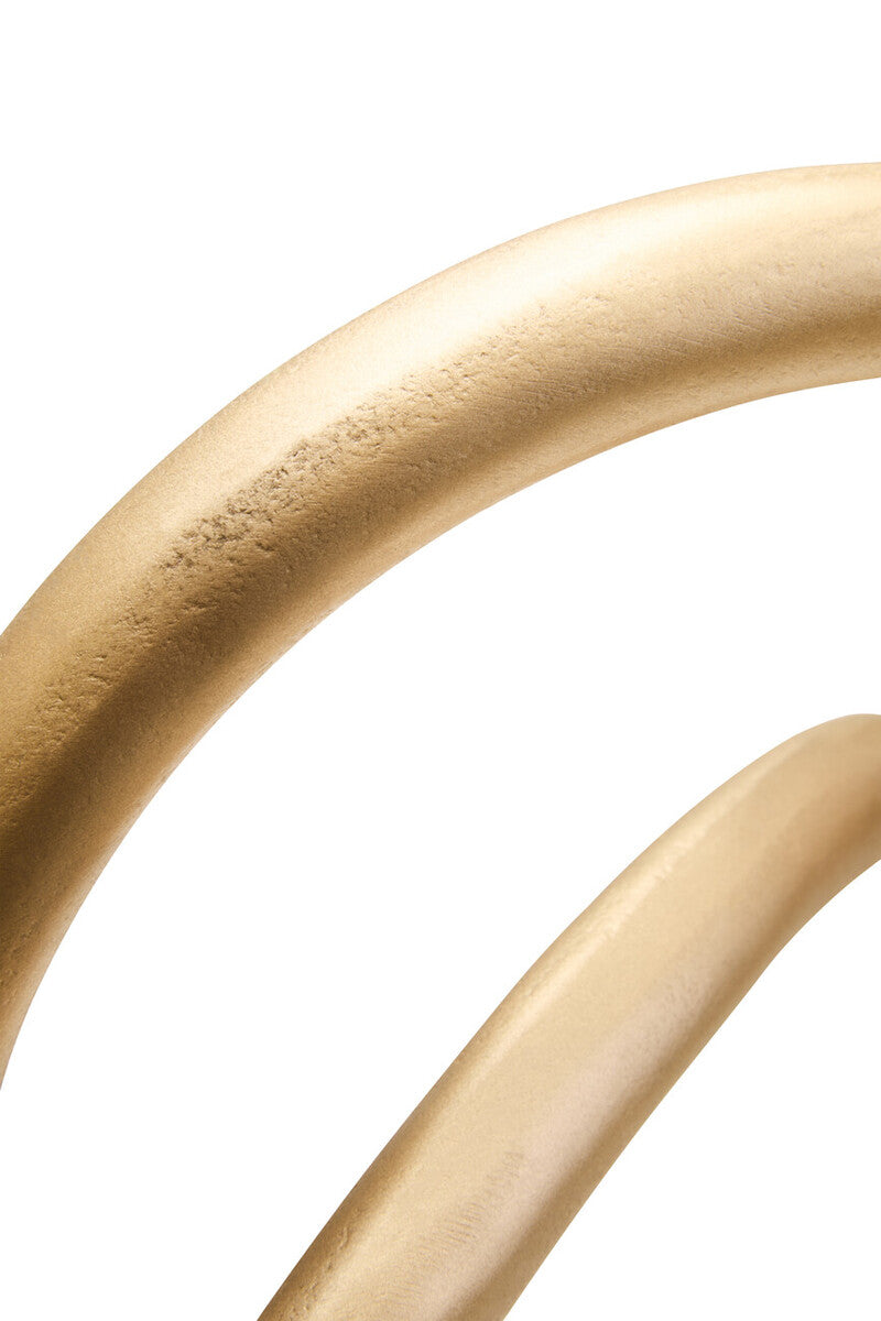 Matt Gold Finish Twist Sculpture | Prato