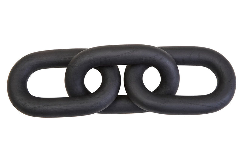 Black Wood 3 Link Chain Decor | Cato